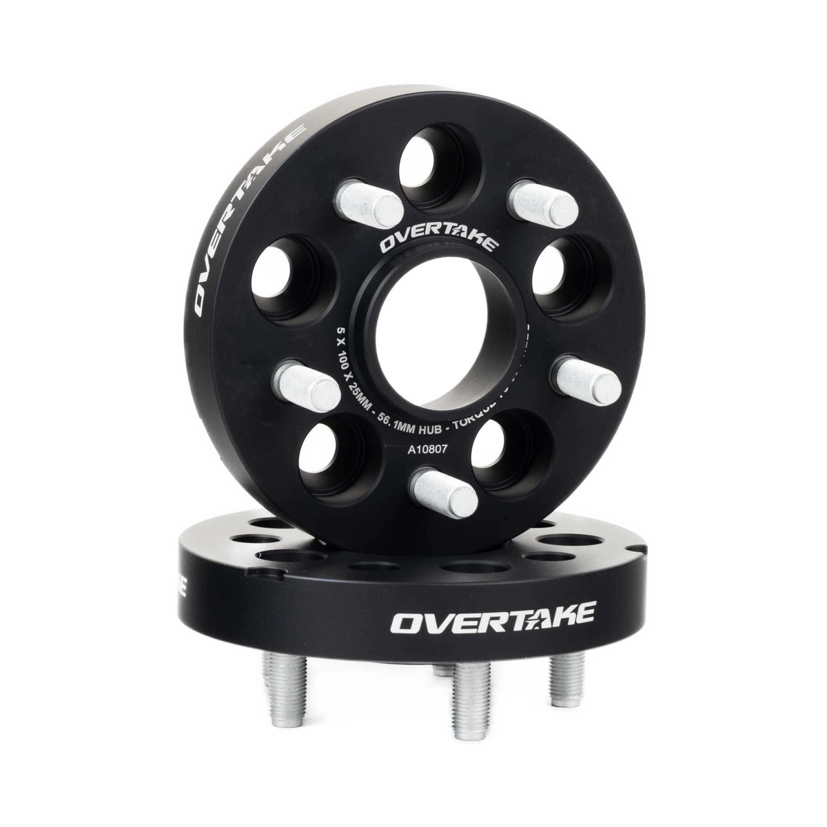 Overtake Wheel Spacers - 25mm 5x100, 2002-2014 WRX, 2004 STi & 2013-2026 BRZ/GR86 - Angle 2