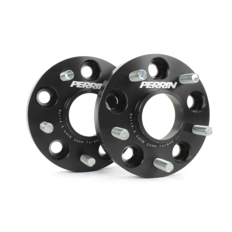 Perrin 20mm Wheel Spacers (One Pair, Black), 2017-2020 Civic Si