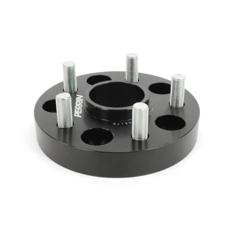 Perrin 27mm Wheel Spacers (One Pair, Black), 2017-2025 Civic Type R - Angle 3