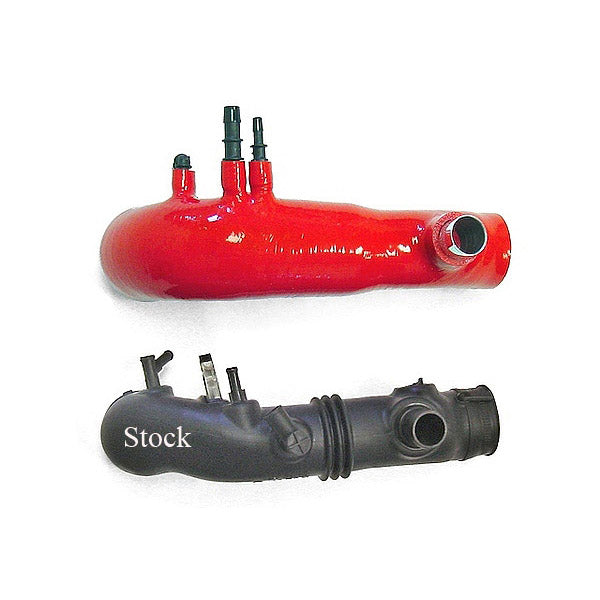 Perrin 3in Silicone Turbo Inlet Hose (Black), 2002-2007 WRX & 2004-2021 STi - Angle 2