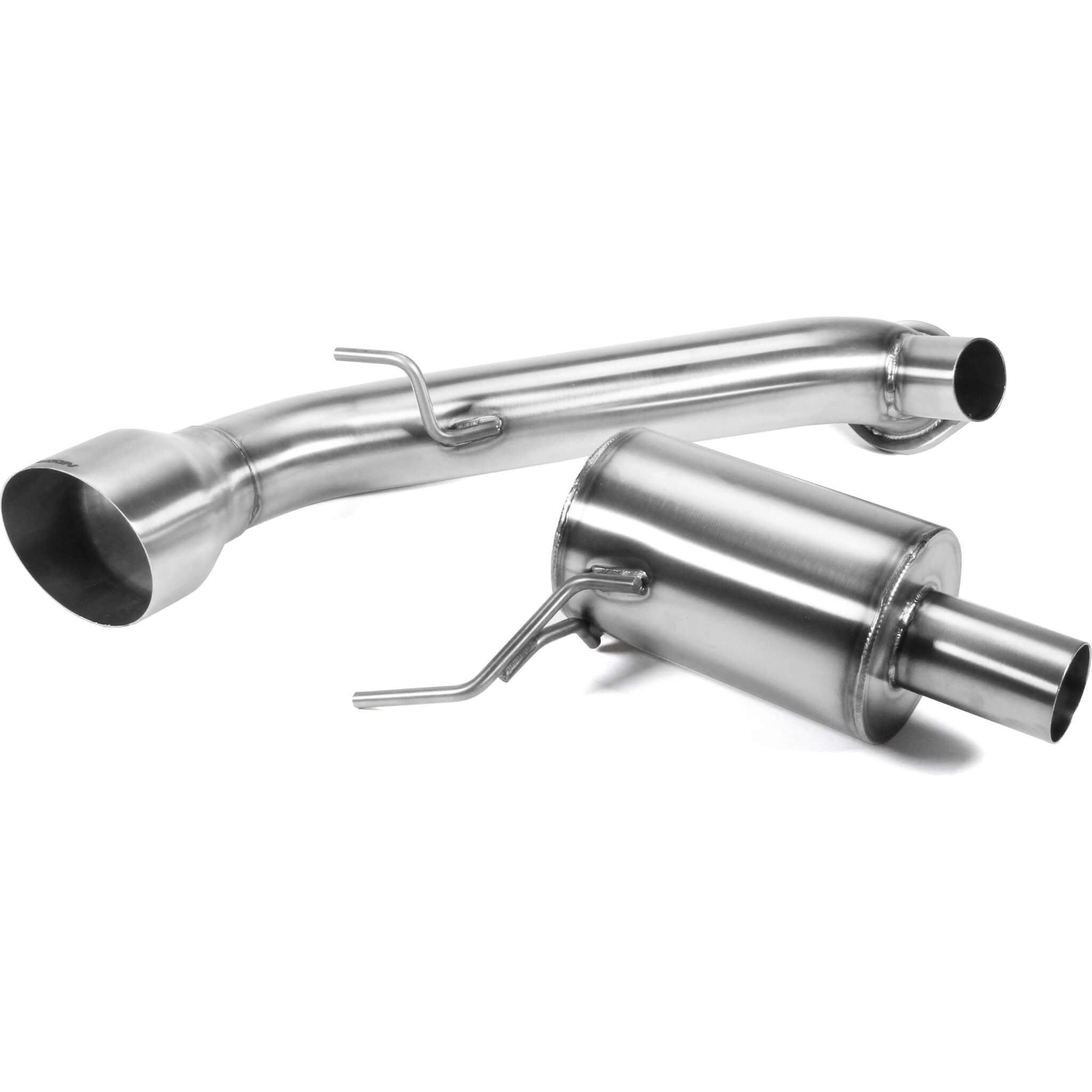 Perrin Axle Back Exhaust SS (Single Side Exit w/ Helmholtz Chamber), 2022-2026 BRZ & GR86 - Angle 3