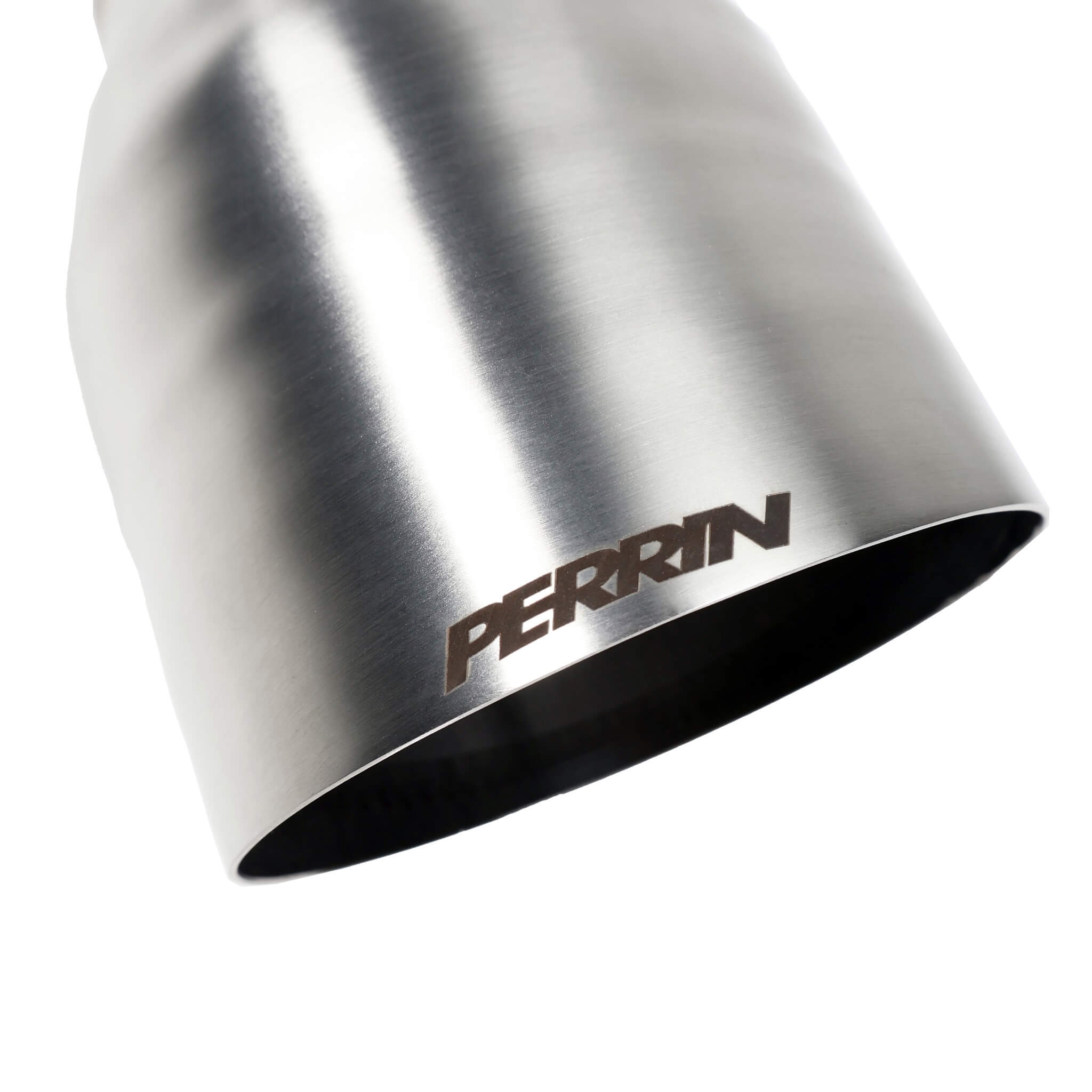 Perrin Axle-Back Exhaust System (Dual Exit w/ Single Tips), 2022-2026 WRX - Angle 4