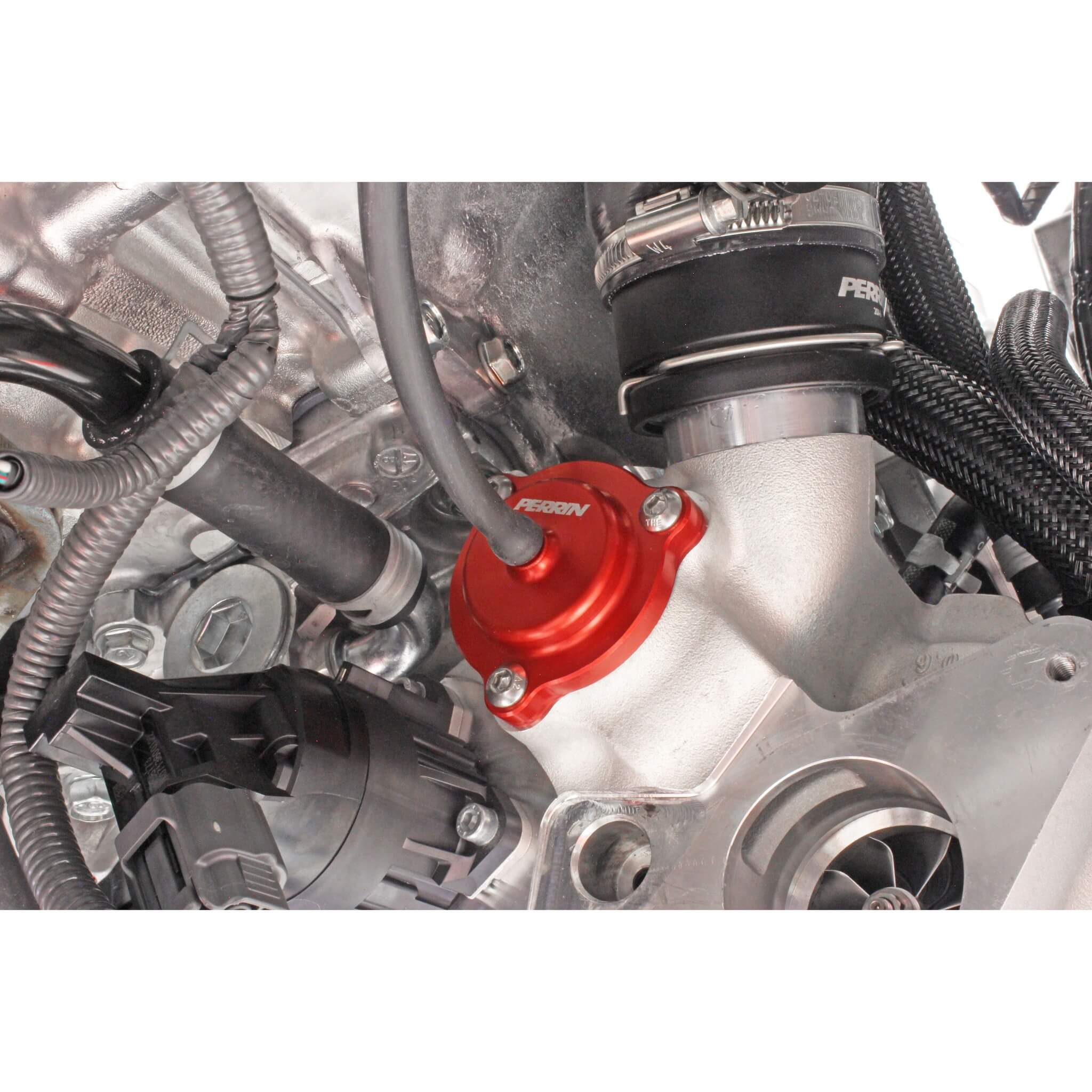 Perrin Diverter Valve (Red), 2022-2025 WRX - Angle 2