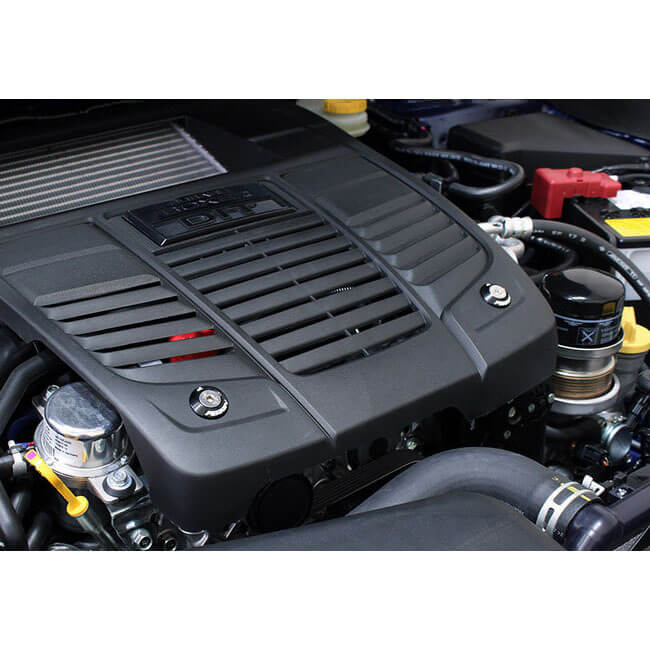Perrin Engine Cover Lock Down Kit (Black), 2015-2021 WRX - Angle 2