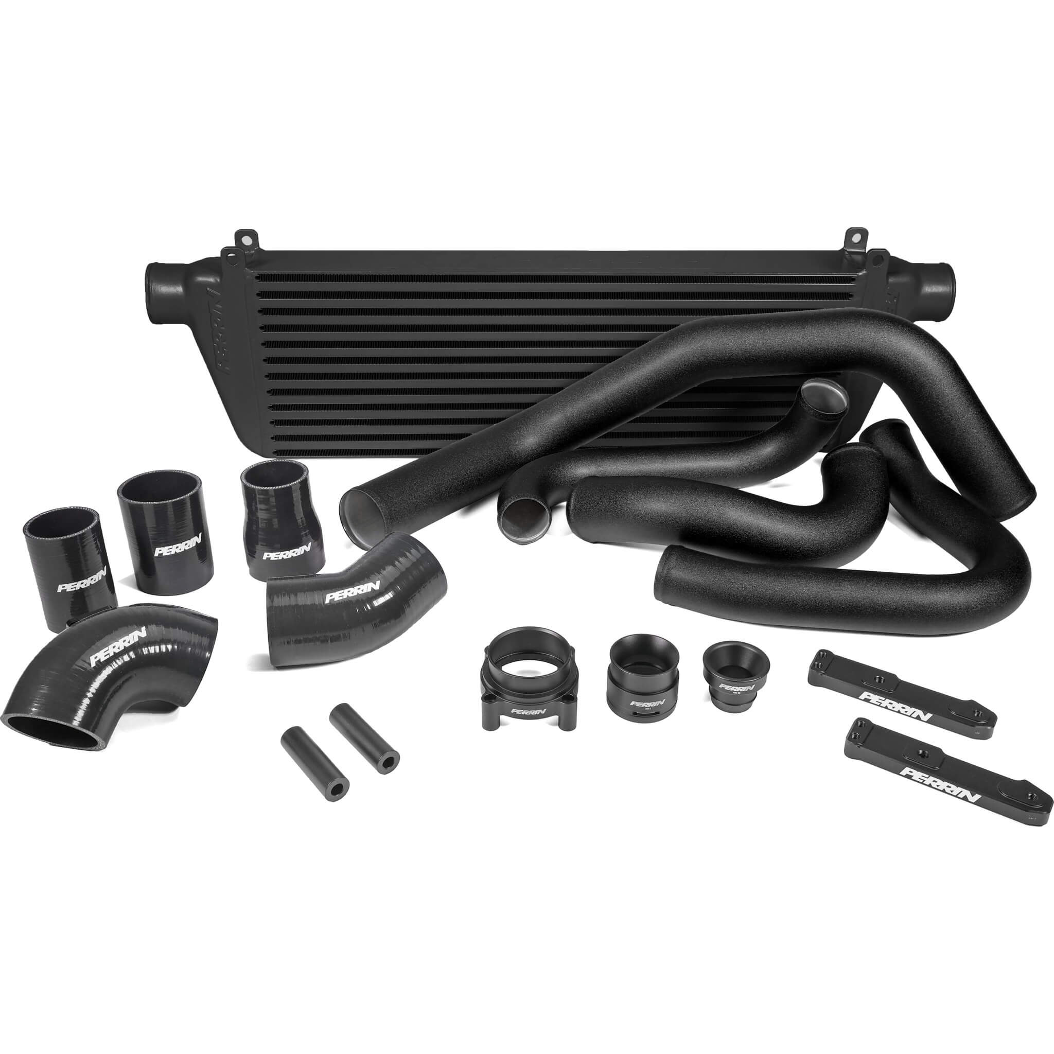 Perrin Front Mount Intercooler Kit (Black Tubes & Black Core), 2022-2026 WRX