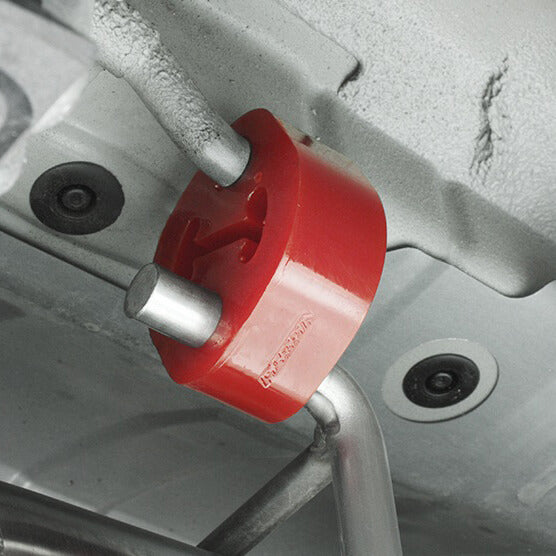 Perrin Poly Exhaust Hanger (12mm, Single, Red), 2008-2026 WRX/STi & BRZ/FR-S/86 - Angle 2