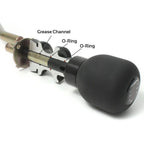 Perrin Reverse Lock Out Lever (Black), 2004-2021 STi - Angle 4