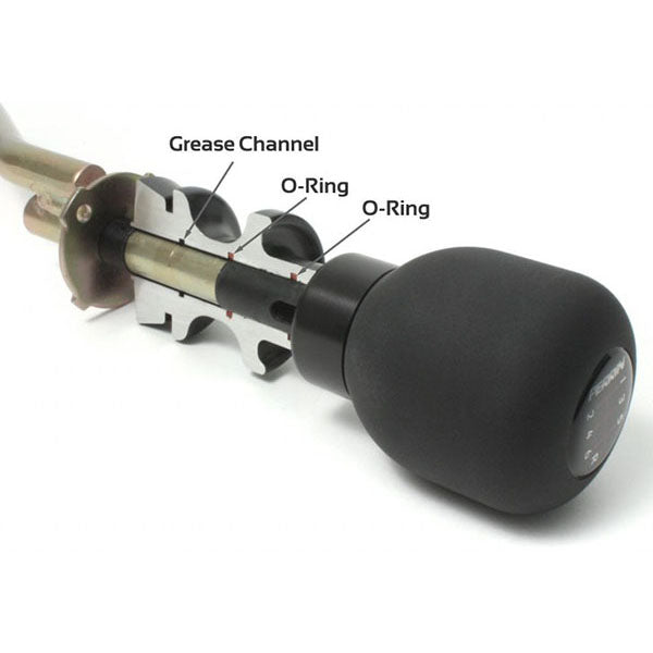 Perrin Reverse Lock Out Lever (Black), 2004-2021 STi - Angle 4