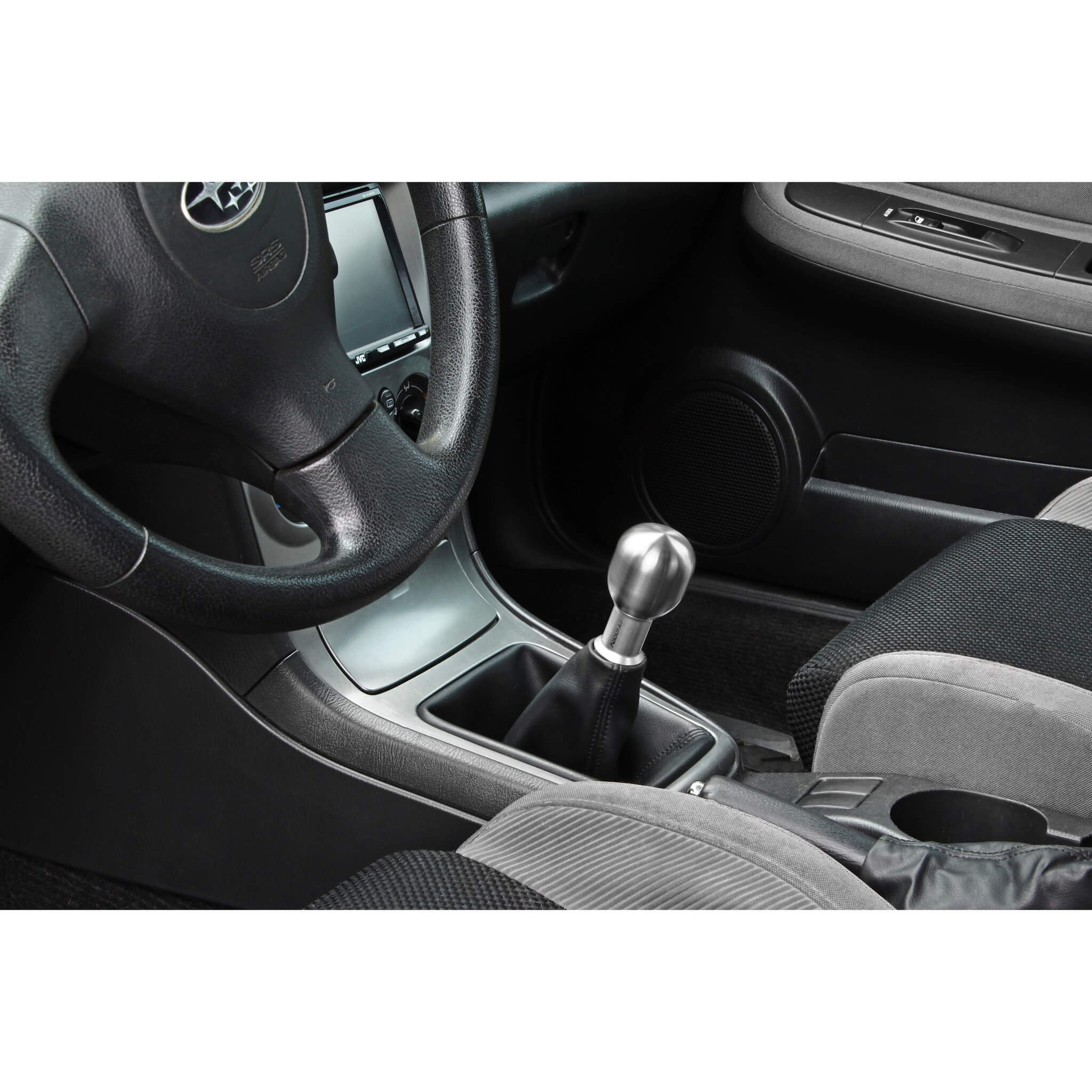 Perrin Shift Knob Barrel (1.85in, Brushed), 2002-2014 WRX - Angle 3