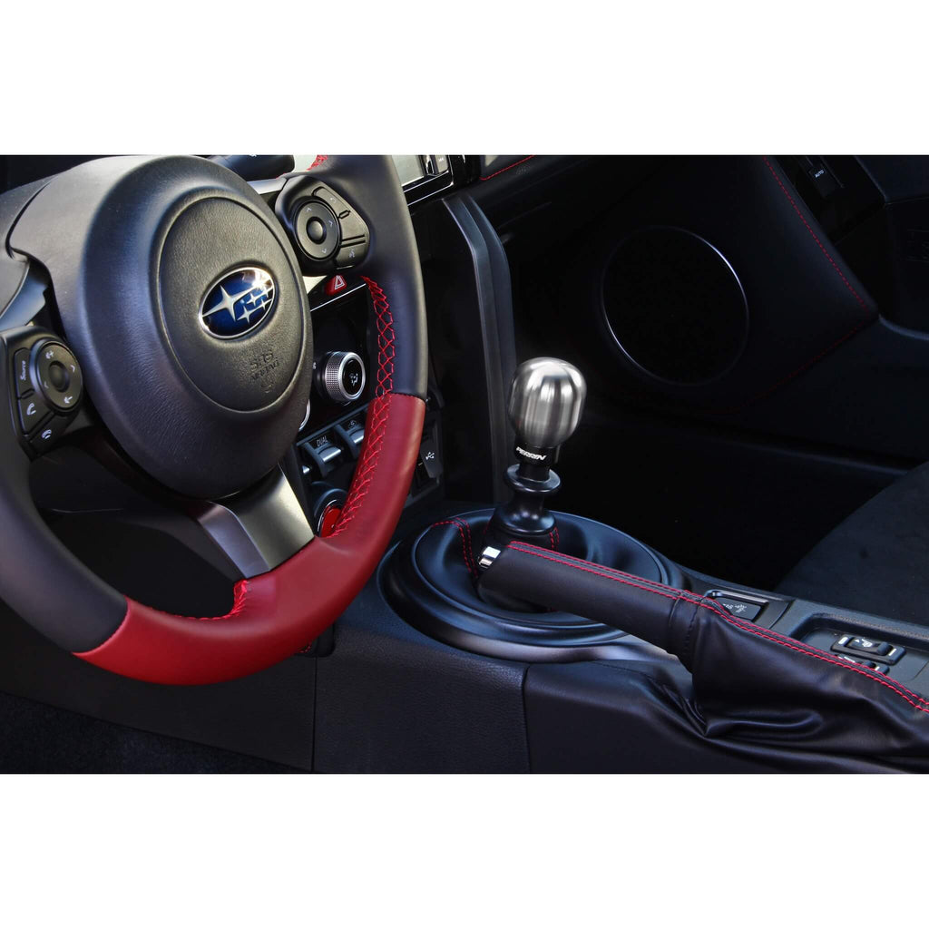 Perrin Shift Knob Barrel (1.85in, Brushed), 2013-2025 BRZ/FR-S/86/GR86 - Angle 4