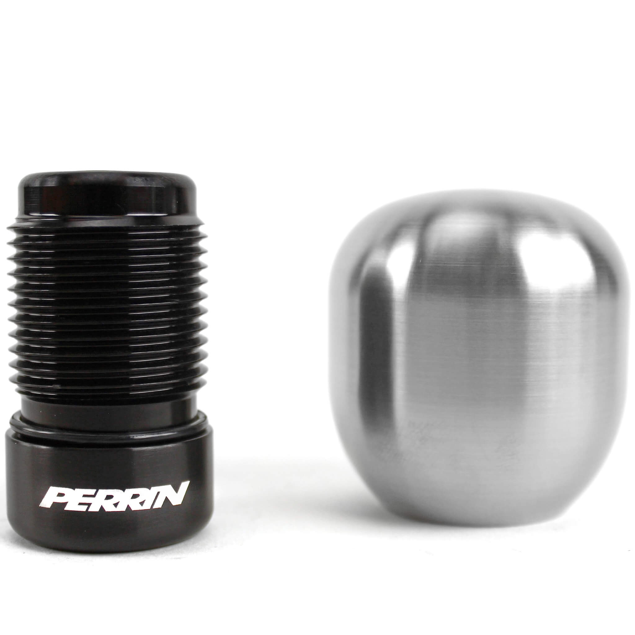 Perrin Shift Knob (Brushed Stainless Steel, 1.85in Barrel), 2013-2020 BRZ/FR-S & 2017-2020 Toyota 86 - Angle 3