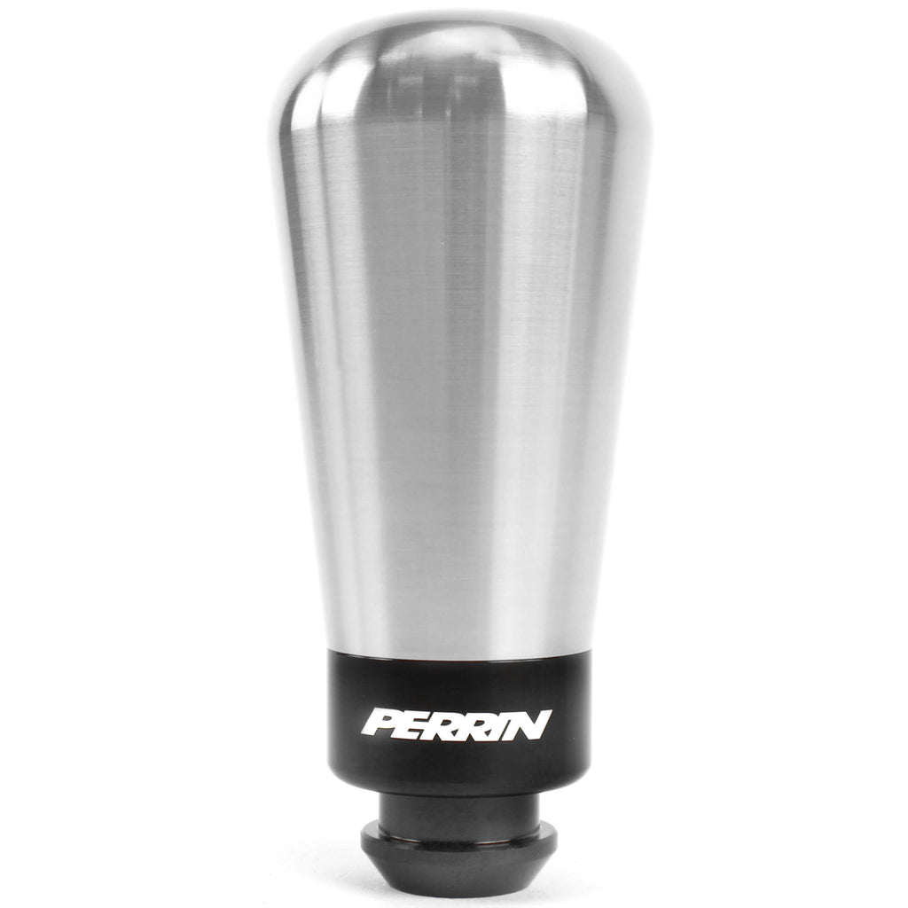 Perrin Shift Knob (Brushed Stainless Steel, 1.8in Tapered), 2002-2014 WRX - Angle 2