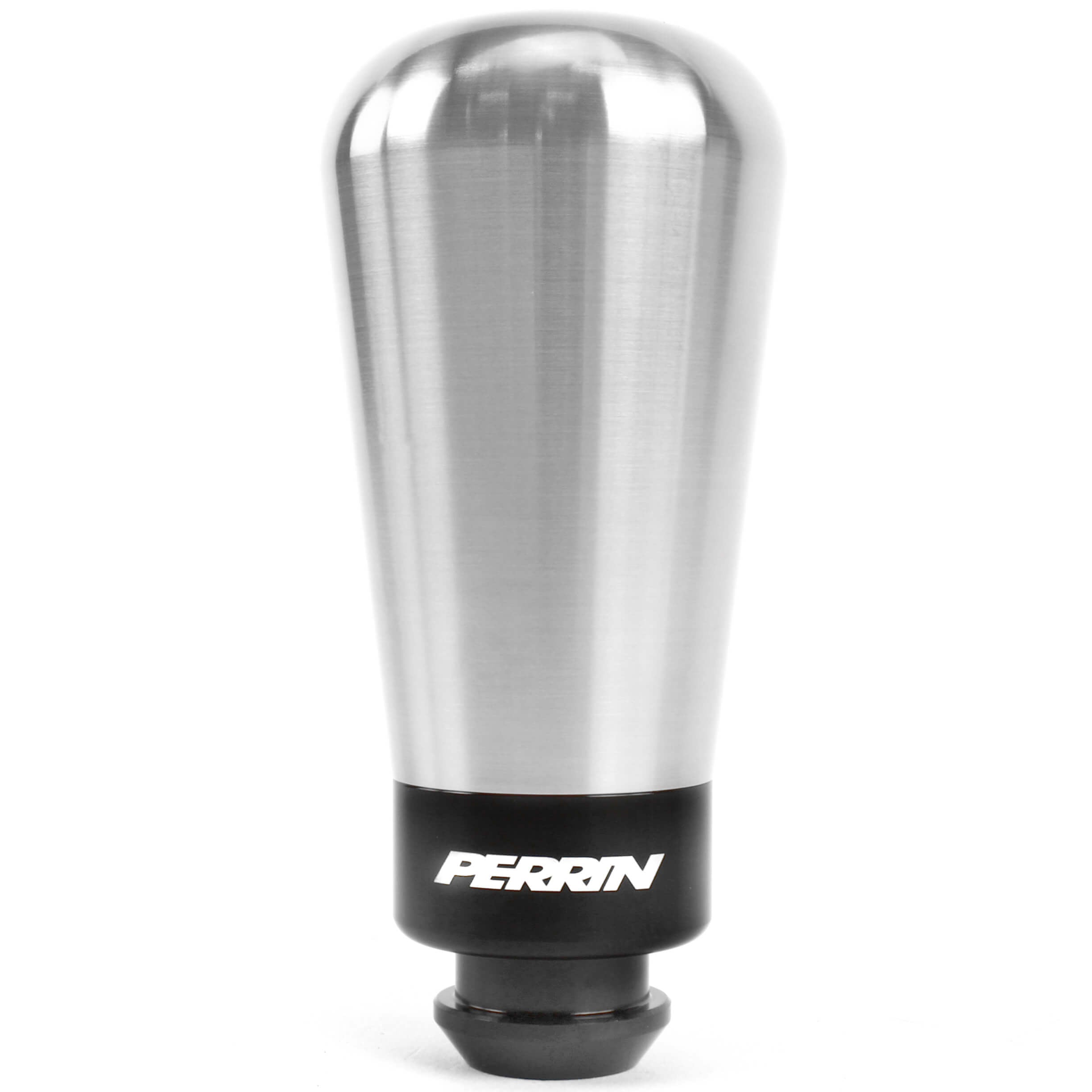 Perrin Shift Knob (Brushed Stainless Steel, 1.8in Tapered), 2002-2014 WRX - Angle 2