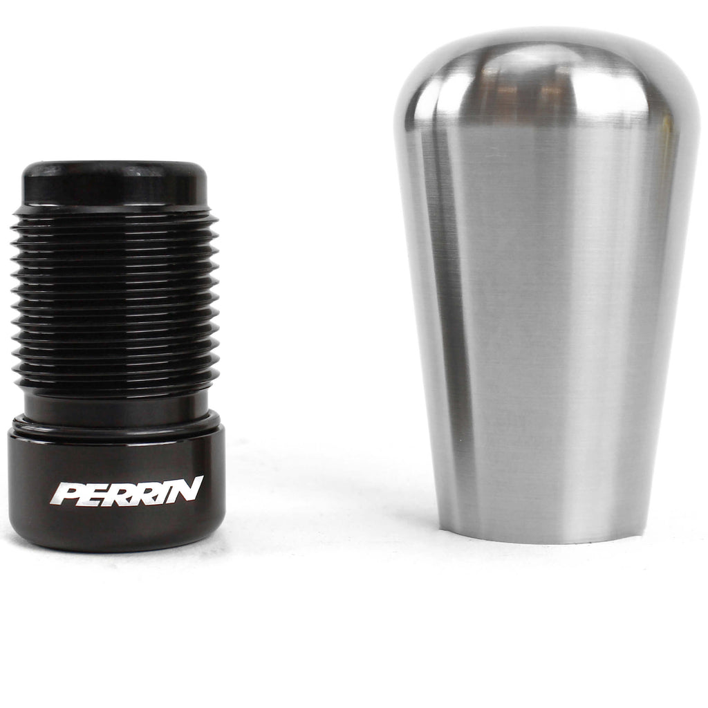Perrin Shift Knob (Brushed Stainless Steel, 1.8in Tapered), 2013-2020 BRZ/FR-S & 2017-2020 Toyota 86 - Angle 3