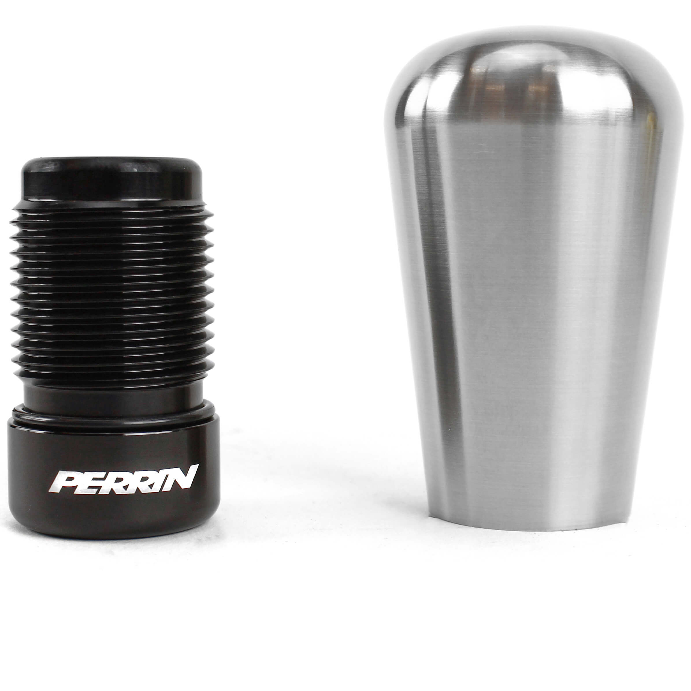 Perrin Shift Knob (Brushed Stainless Steel, 1.8in Tapered), 2013-2020 BRZ/FR-S & 2017-2020 Toyota 86 - Angle 3