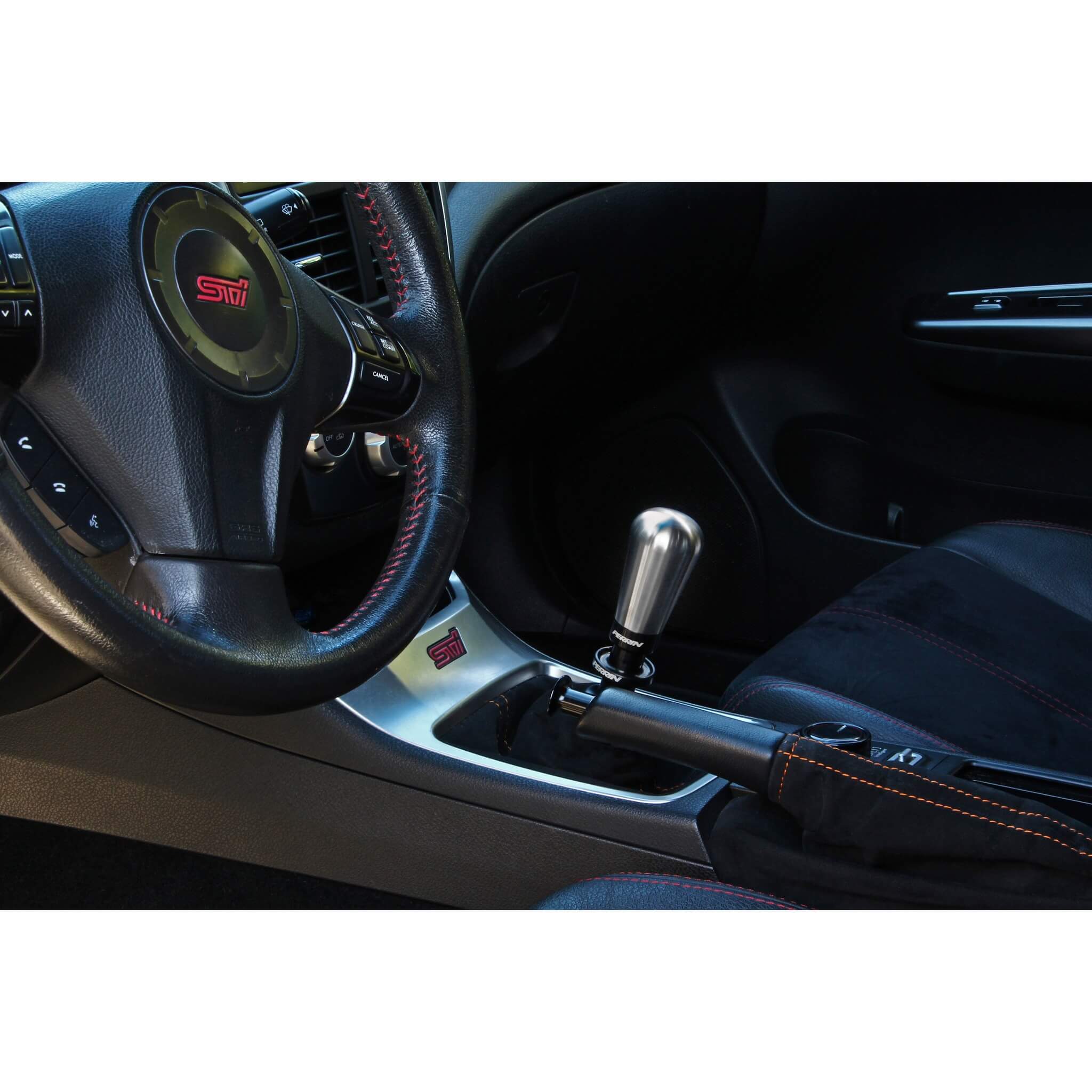 Perrin Shift Knob (Brushed Stainless Steel, 1.8in Tapered), 2013-2020 BRZ/FR-S & 2017-2020 Toyota 86 - Angle 4