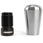 Perrin Shift Knob (Brushed Stainless Steel, 1.8in Tapered), 2013-2025 BRZ/FR-S/86/GR86 - Angle 3