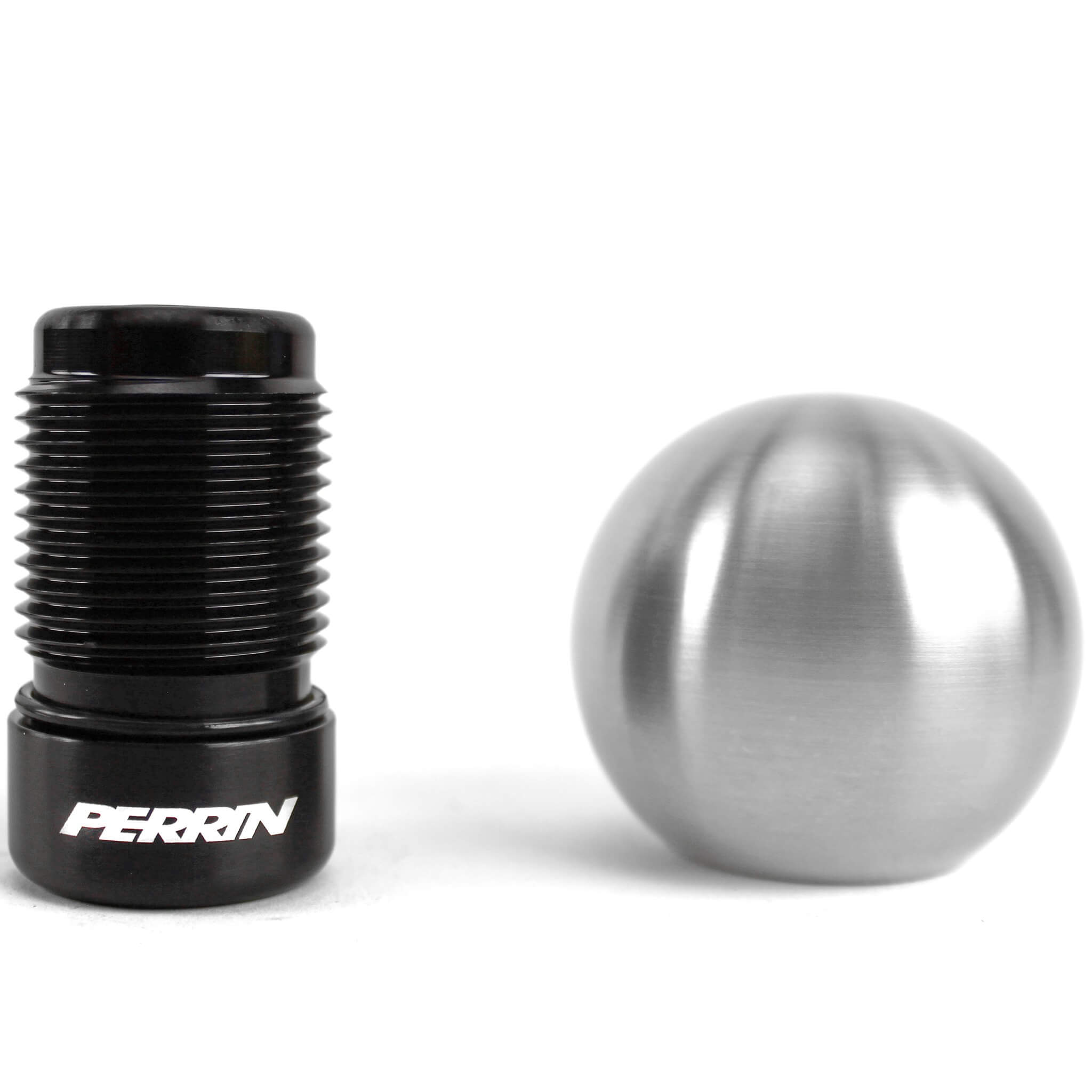 Perrin Shift Knob (Brushed Stainless Steel, 2.0in Ball), 2013-2020 BRZ/FR-S & 2017-2020 Toyota 86 - Angle 3