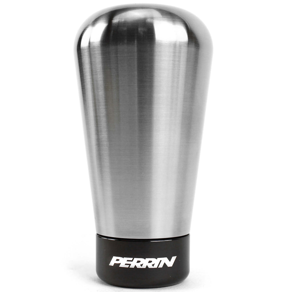Perrin Shift Knob w/ Rattle Fix (Brushed Stainless Steel, 1.8in Tapered), 2015-2026 WRX