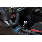 Perrin Shift Knob w/ Rattle Fix (Brushed Stainless Steel, 2.0in Ball), 2015-2026 WRX - Angle 4