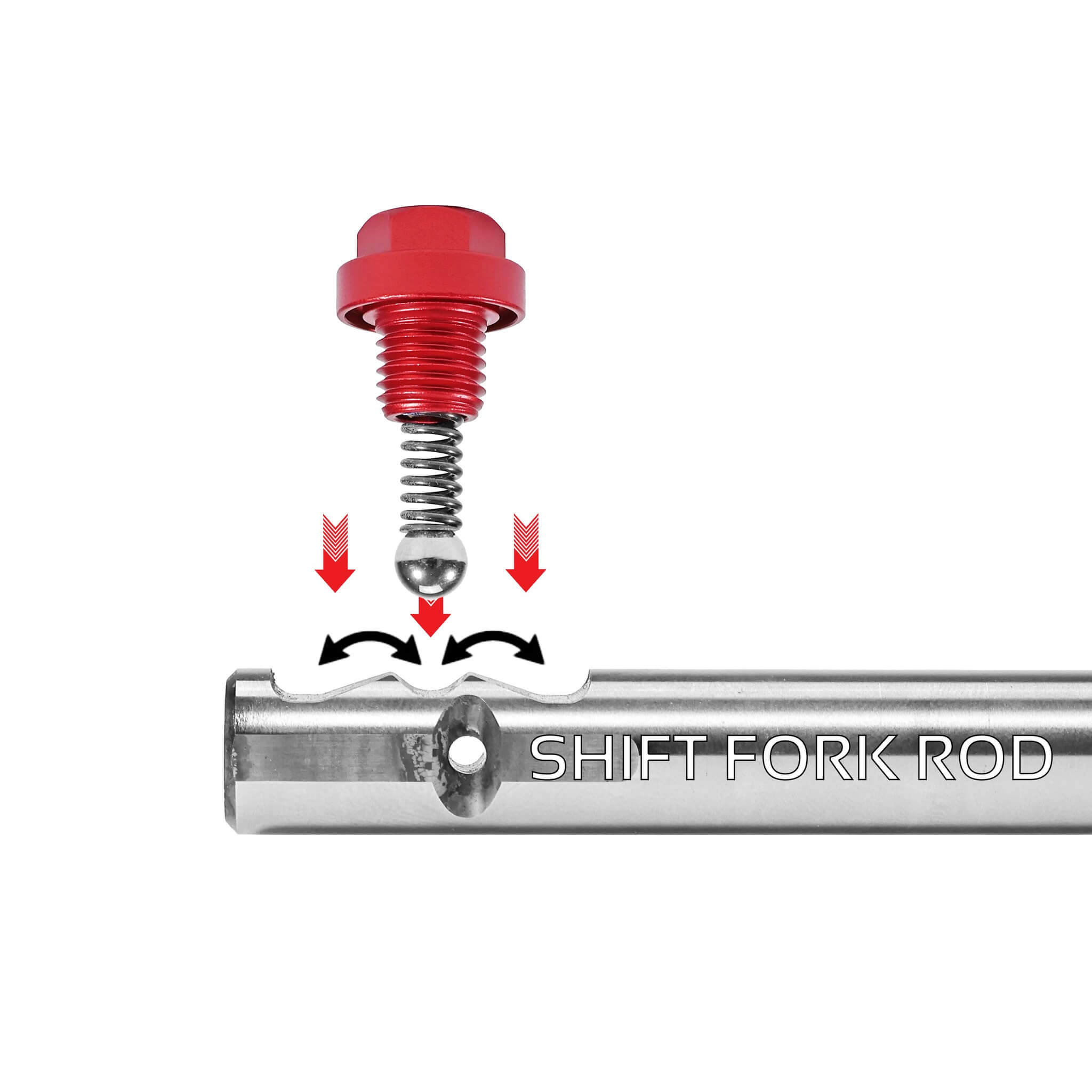 Perrin Shifter Detent Kit (Red), 2015-2026 WRX - Angle 4