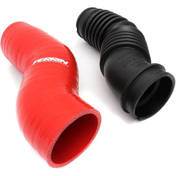 Perrin Silicone Inlet Hose (Red), 2015-2021 WRX - Angle 3