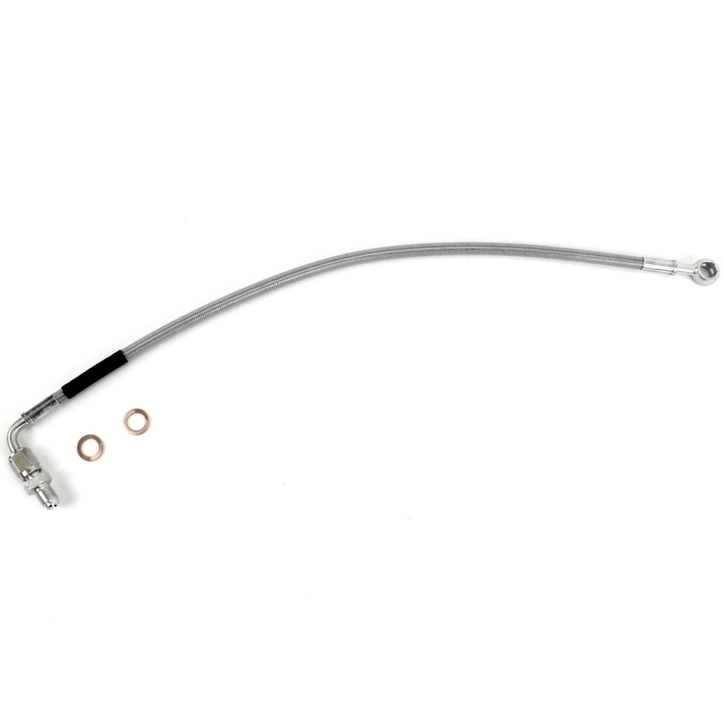 Perrin Stainless Steel Braided Clutch Hose, 2015-2026 STi/WRX & 2013-2026 BRZ/FR-S/86 - Angle 4