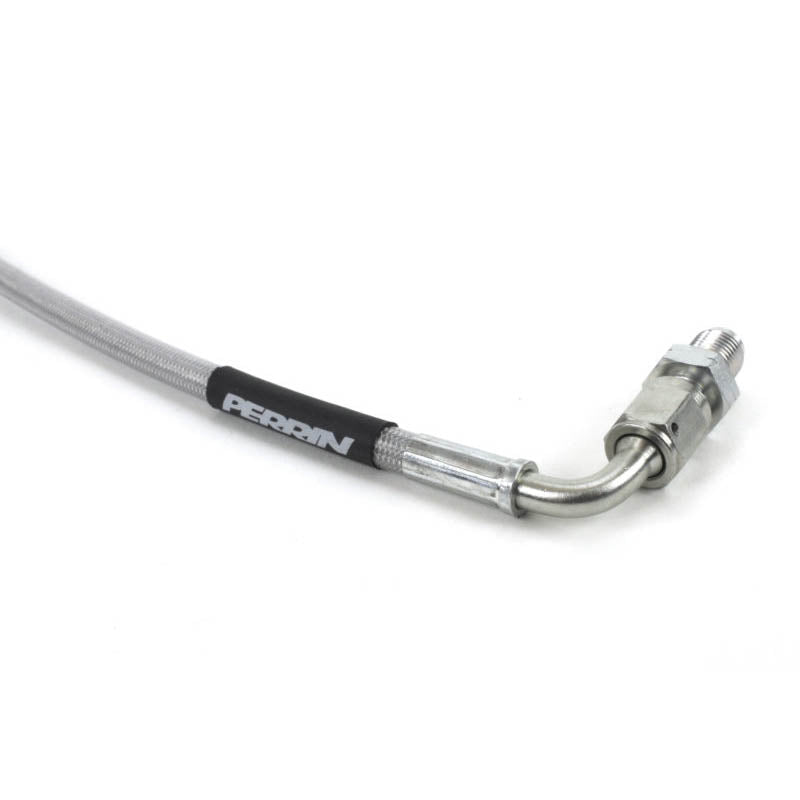 Perrin Stainless Steel Braided Clutch Hose, 2022-2026 WRX - Angle 3