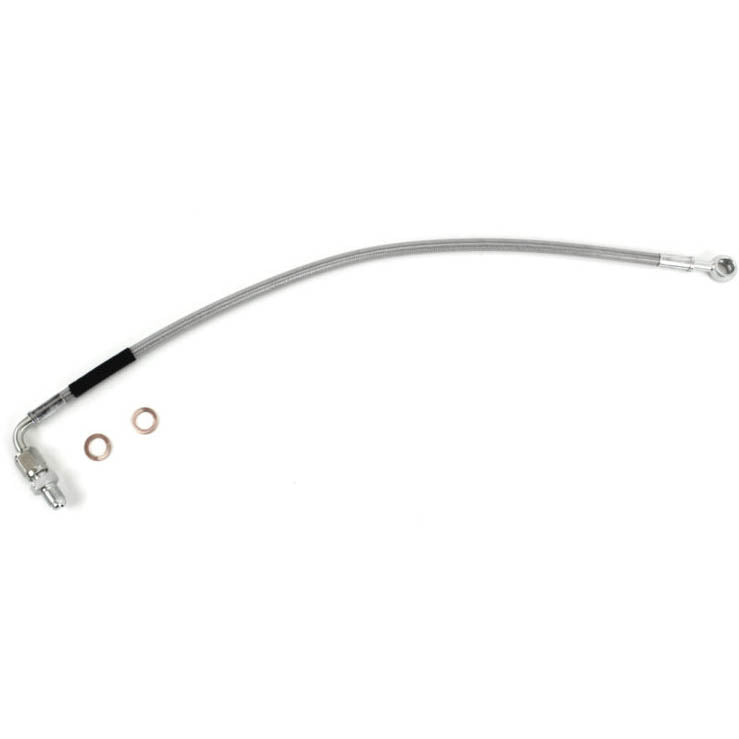 Perrin Stainless Steel Braided Clutch Hose, 2022-2026 WRX - Angle 4