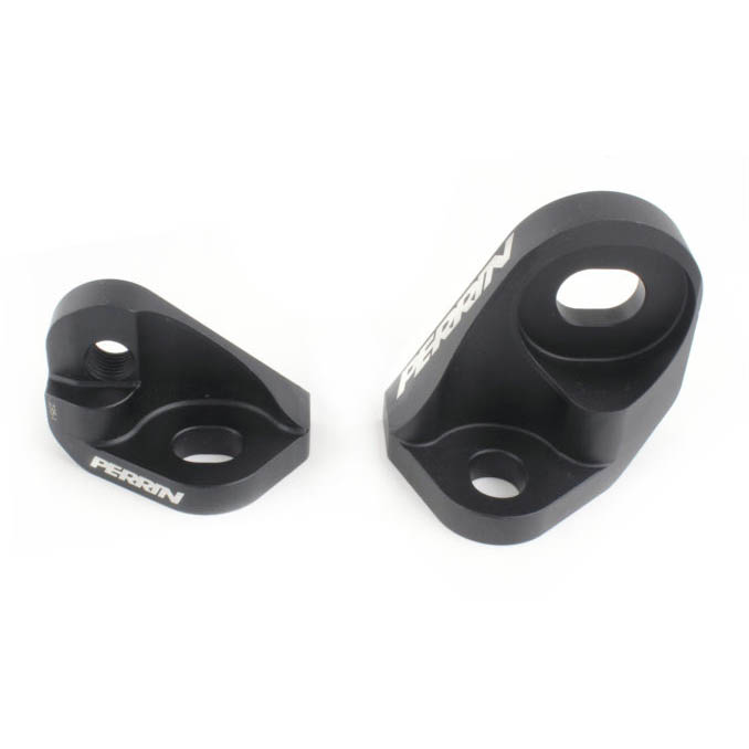 Perrin Turbo Bracket Kit (2pc, Black), 2015-2021 WRX - Angle 2