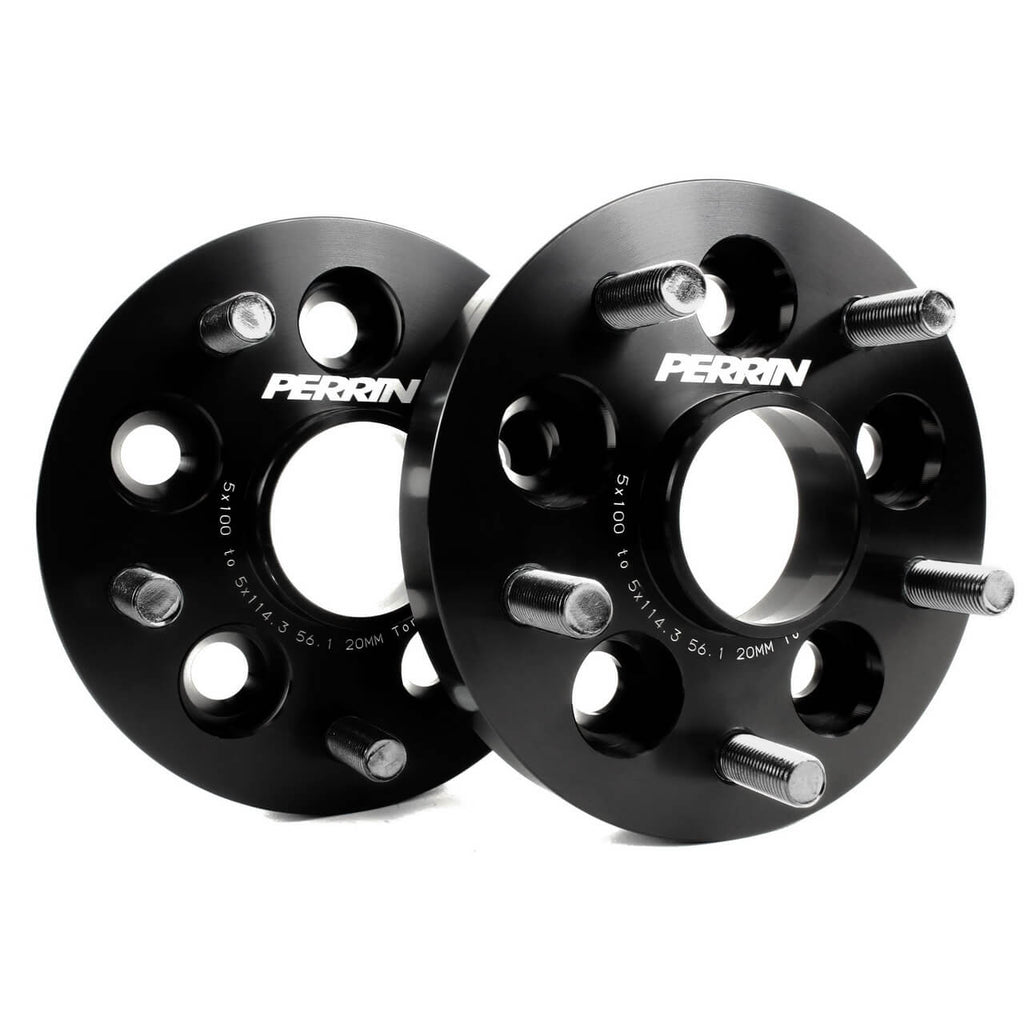 Perrin Wheel Adapter Spacers (20mm, 5x100 to 5x114.3, Pair), 2002-2014 WRX & 2013+ BRZ/FR-S/86