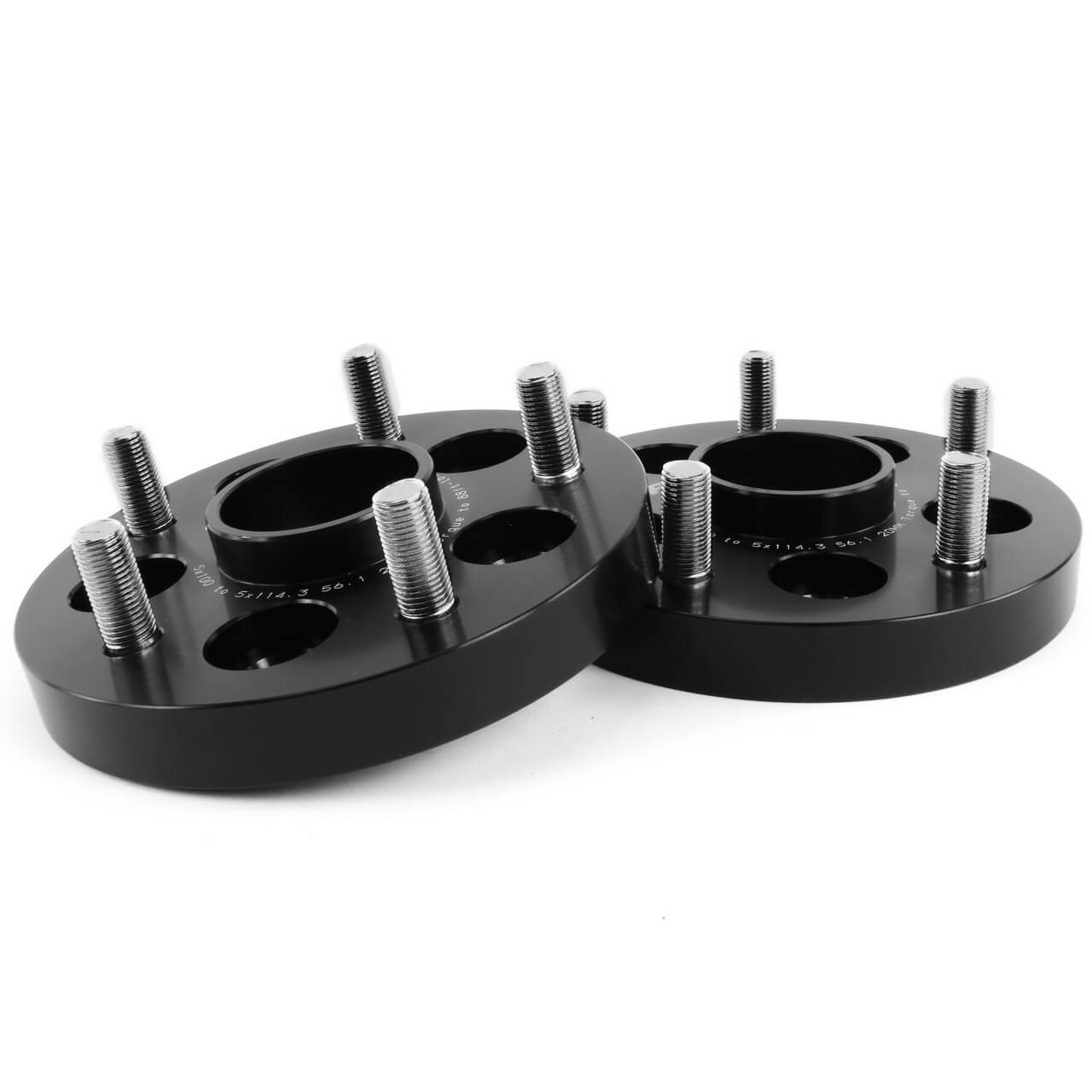 Perrin Wheel Adapter Spacers (20mm, 5x100 to 5x114.3, Pair), 2002-2014 WRX & 2013+ BRZ/FR-S/86 - Angle 2