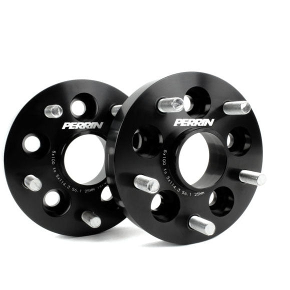 Perrin Wheel Adapter Spacers (25mm, 5x100 to 5x114.3, Pair), 2002-2014 WRX & 2013+ BRZ/FR-S/86 - Angle 2