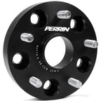 Perrin Wheel Spacers (25mm, 5x114.3, 56.1mm Hub, Pair/2, Black), 2005-2021 STi & 2015-2025 WRX - Angle 2
