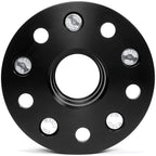 Perrin Wheel Spacers (25mm, 5x114.3, 56.1mm Hub, Pair/2, Black), 2005-2021 STi & 2015-2025 WRX - Angle 4