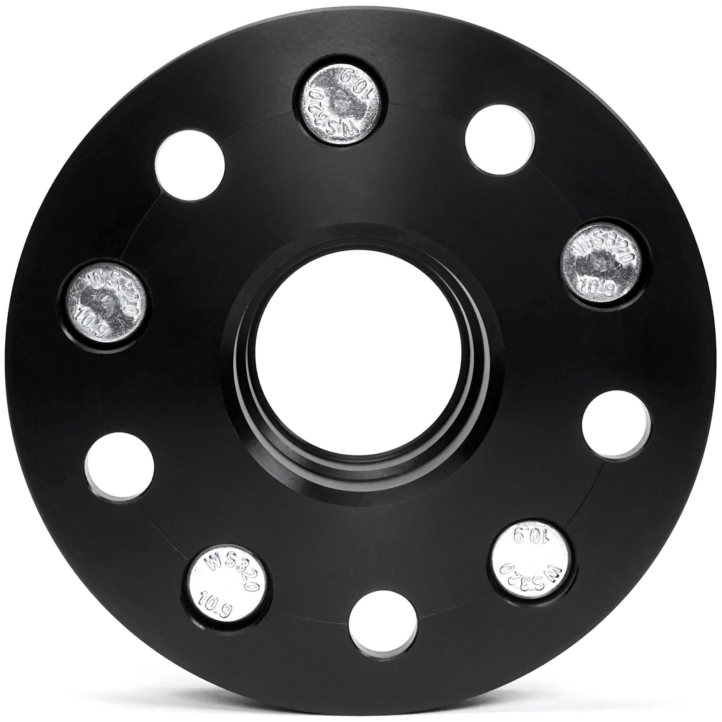Perrin Wheel Spacers (25mm, 5x114.3, 56.1mm Hub, Pair/2, Black), 2005-2021 STi & 2015-2025 WRX - Angle 4