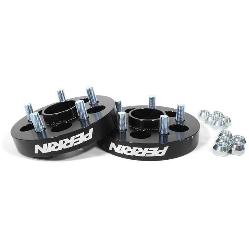Perrin Wheel Spacers (25mm, Set/2, Black), 2002-2014 WRX & 2013-2026 BRZ/FR-S/86