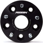 Perrin Wheel Spacers (30mm, 5x114.3, 56.1mm Hub, Pair/2, Black), 2005-2021 STi & 2015-2025 WRX - Angle 3