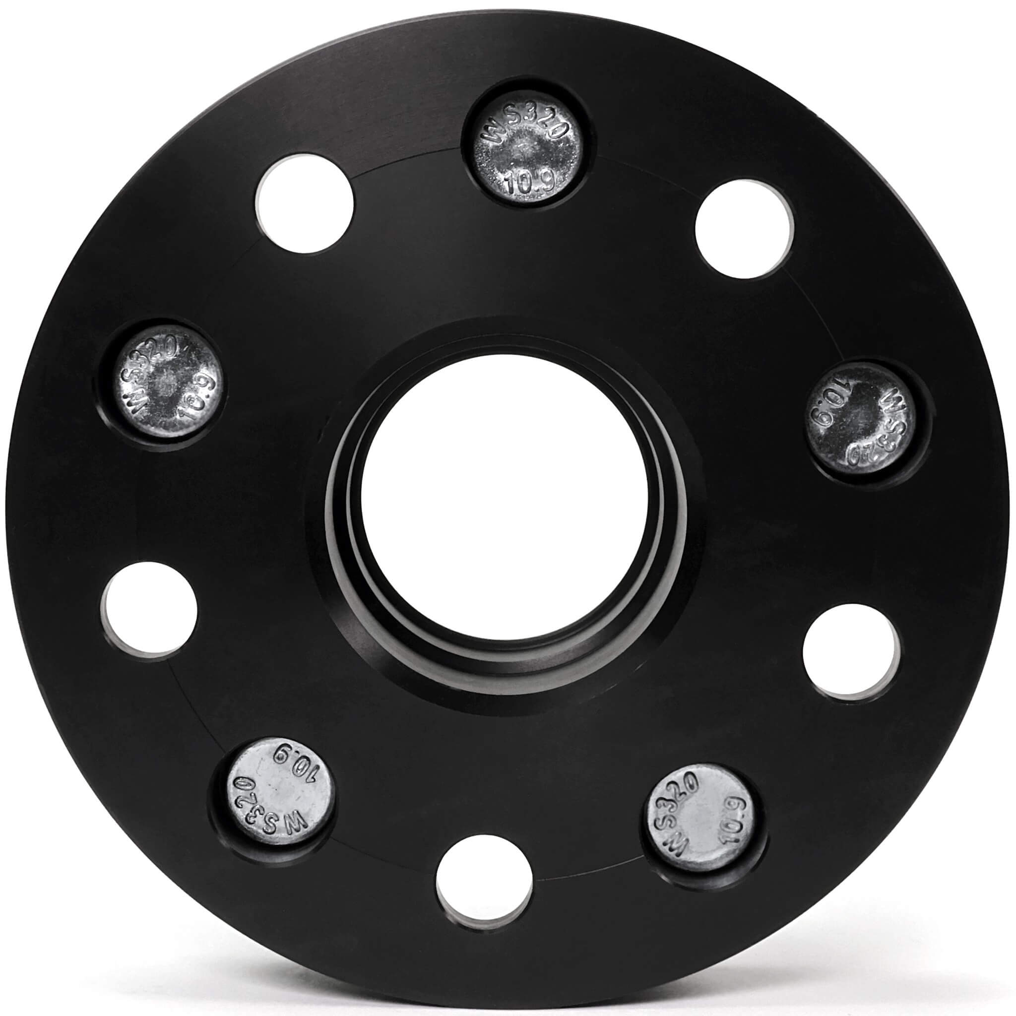 Perrin Wheel Spacers (30mm, 5x114.3, 56.1mm Hub, Pair/2, Black), 2005-2021 STi & 2015-2025 WRX - Angle 4