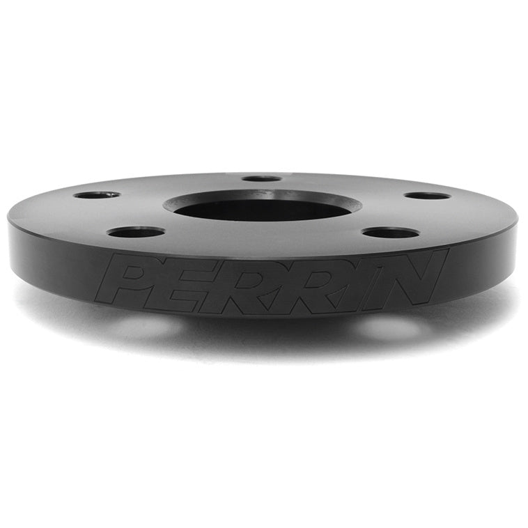 Perrin Wheel Spacers w/ Studs (15mm, 5x114.3, Pair/2, Black), 2005-2021 STi & 2015-2026 WRX - Angle 2