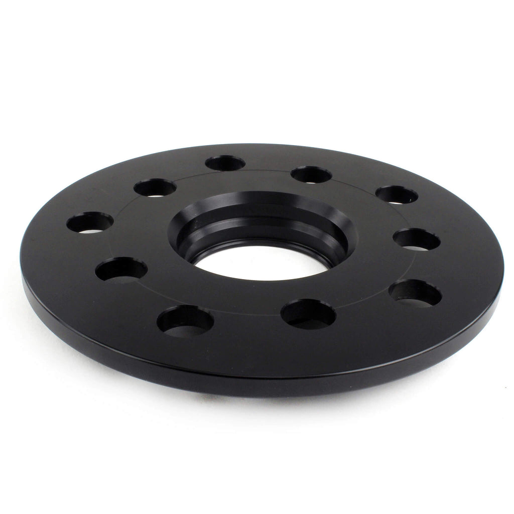 Perrin Wheel Spacers w/ Studs (7mm, 5x100 & 5x114.3, Pair/2, Black), 2004-2021 STi & 2002-2026 WRX - Angle 2
