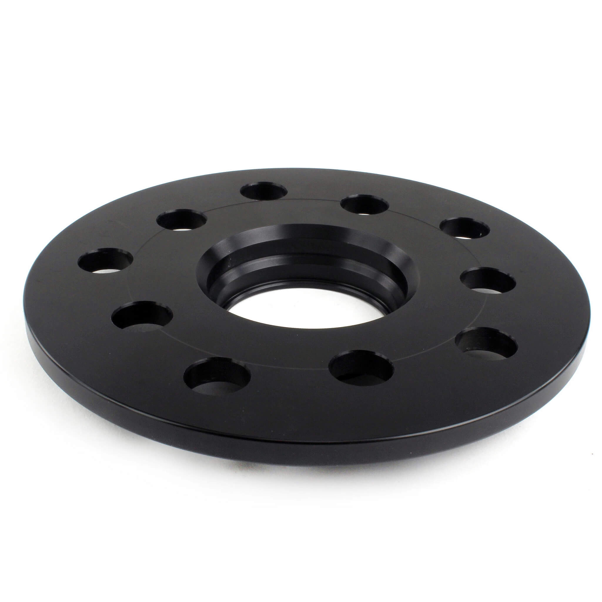 Perrin Wheel Spacers w/ Studs (7mm, 5x100 & 5x114.3, Pair/2, Black), 2004-2021 STi & 2002-2026 WRX - Angle 2