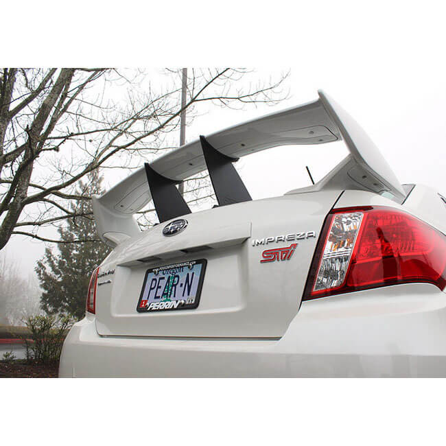 Perrin Wing Stabilizer (Black), 2011-2014 STi (Sedan) - Angle 3