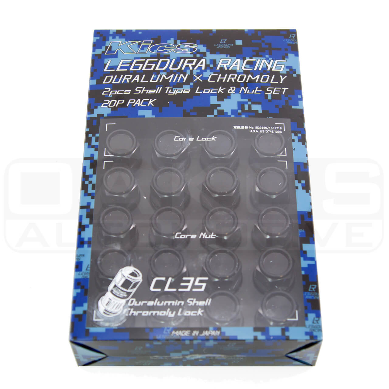 Project Kics Leggdura Racing Shell Type Lug Nuts (35mm, Closed End, 16+4 Locks, 12x1.25)