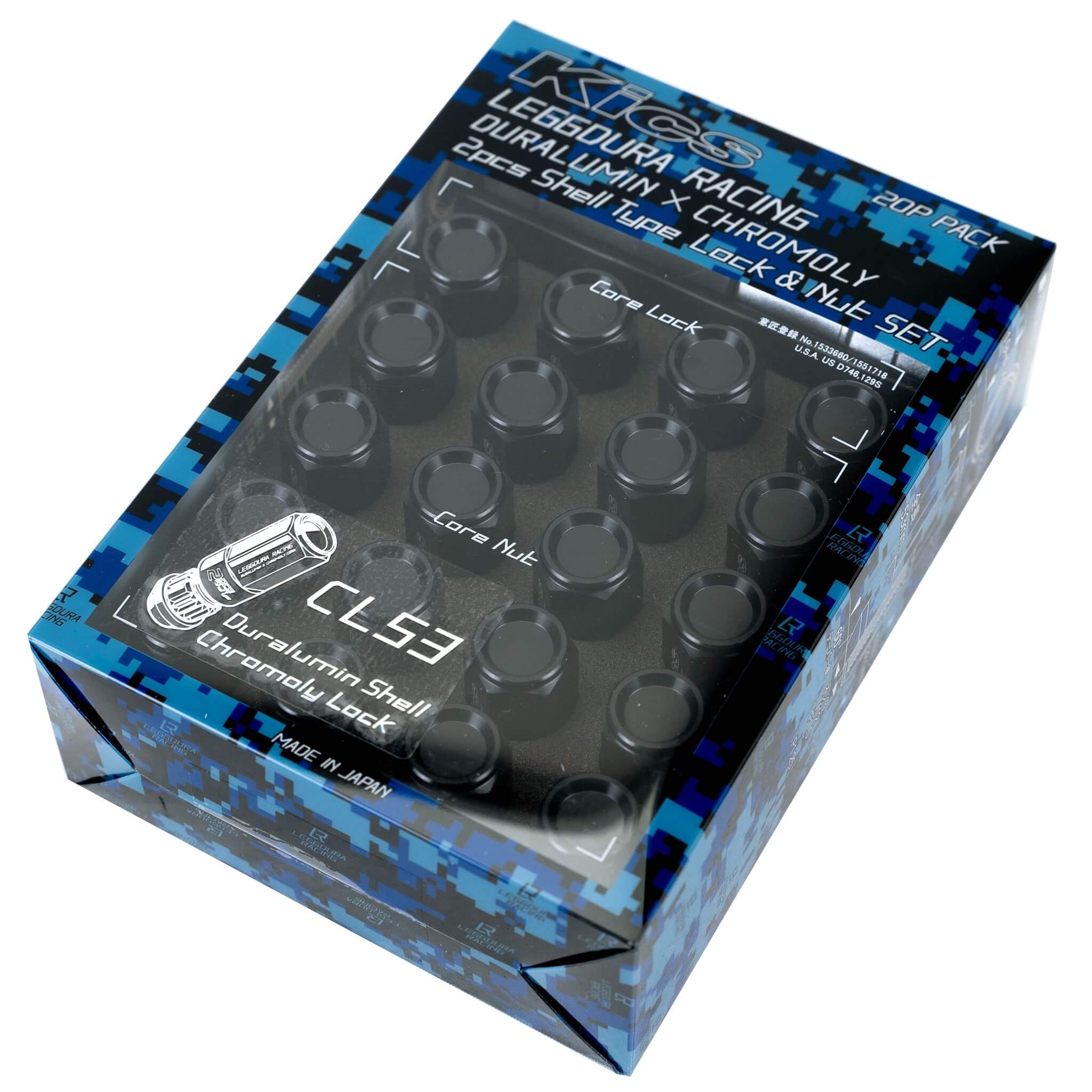 Project Kics Leggdura Racing Shell Type Lug Nuts (53mm, Closed End, 16+4 Locks, 12x1.25)