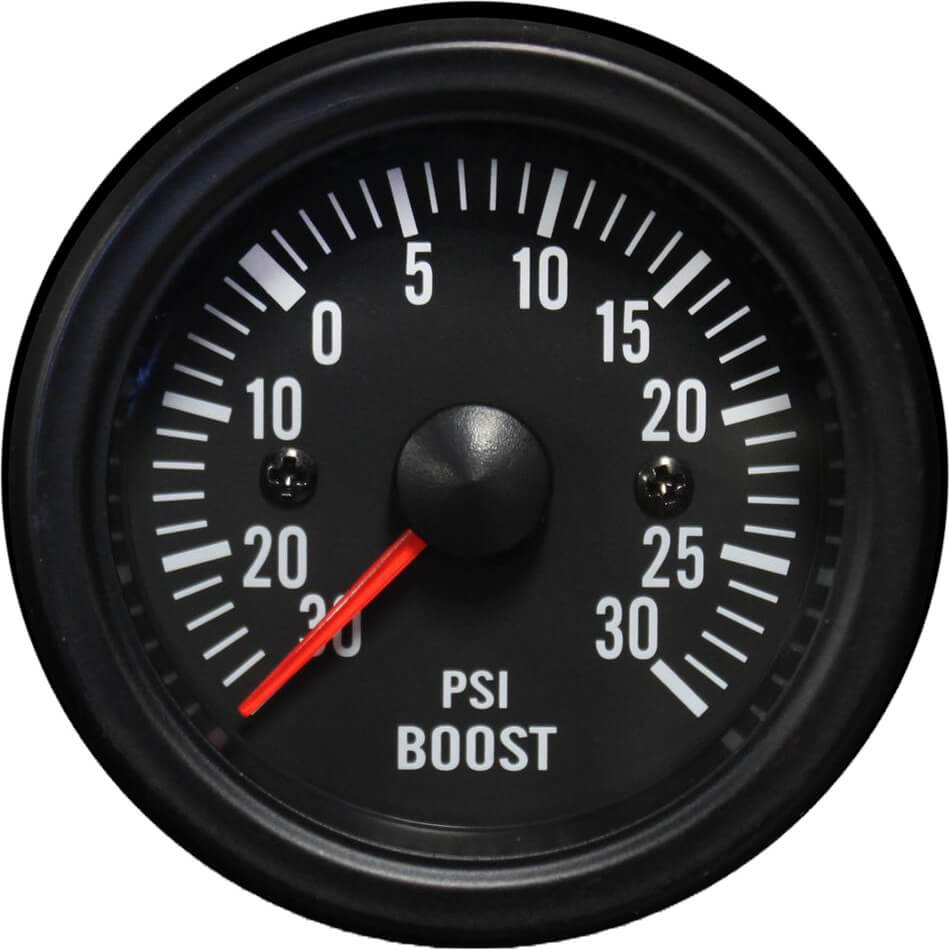 Prosport Clear Lens WaterProof Electric Boost Gauge (52mm, White LED)