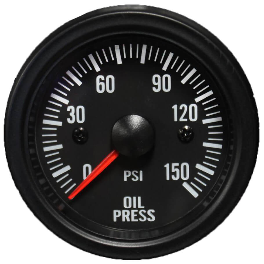 Prosport Clear Lens WaterProof Electric Oil Pressure Gauge (52mm, White LED)