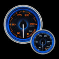 Prosport Crystal Blue Series Water Temperature Gauge (52mm, Peak/Warn)