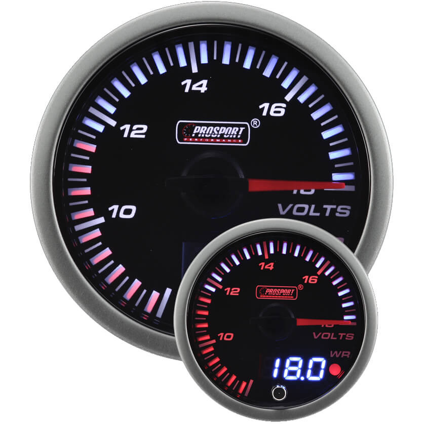 Prosport JDM Series Volt Gauge (52mm, Peak/Warn)