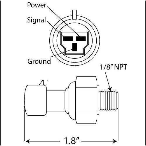 Prosport Oil Pressure Sender - Angle 2